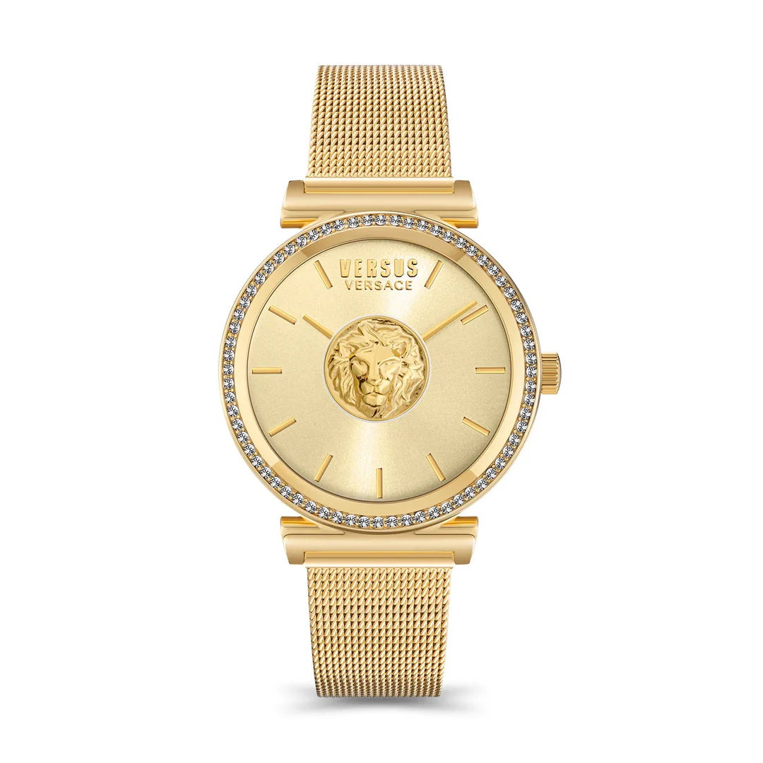 Versus Versace Brick Lane Watch Yellow Gold Plated