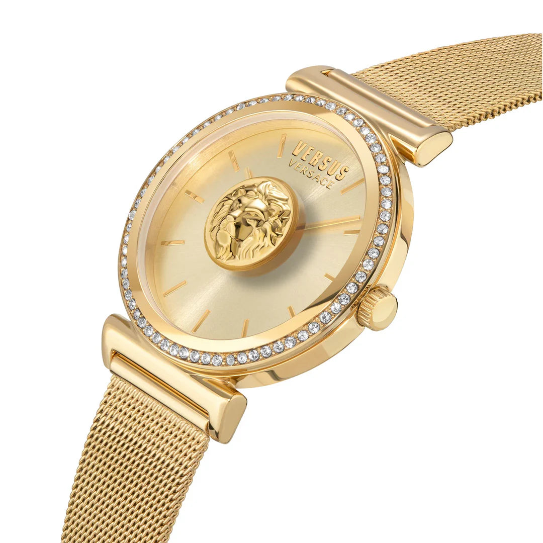 Versus Versace Brick Lane Watch Yellow Gold Plated