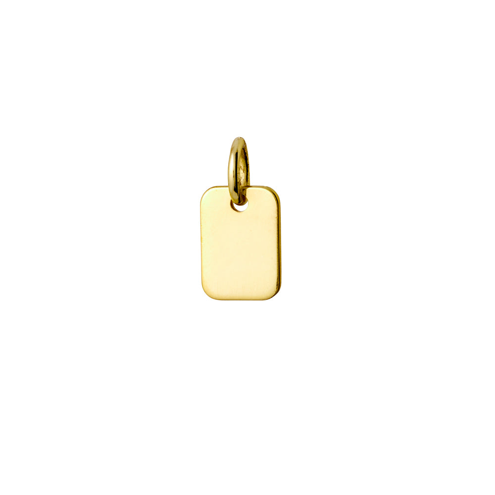 Gold Plated Sterling Silver Engraveable Pendant
