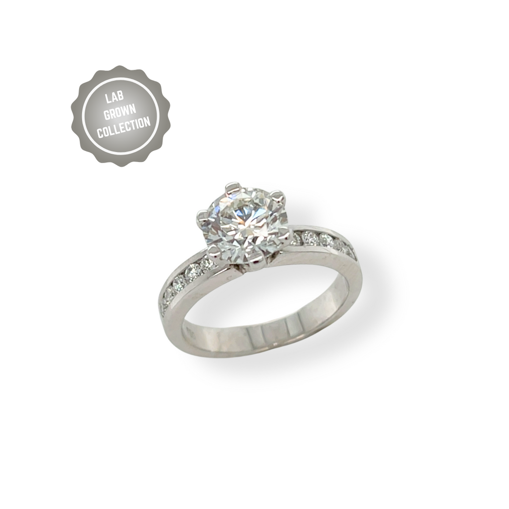 Lab Diamond 1.7ct Solitaire Ring