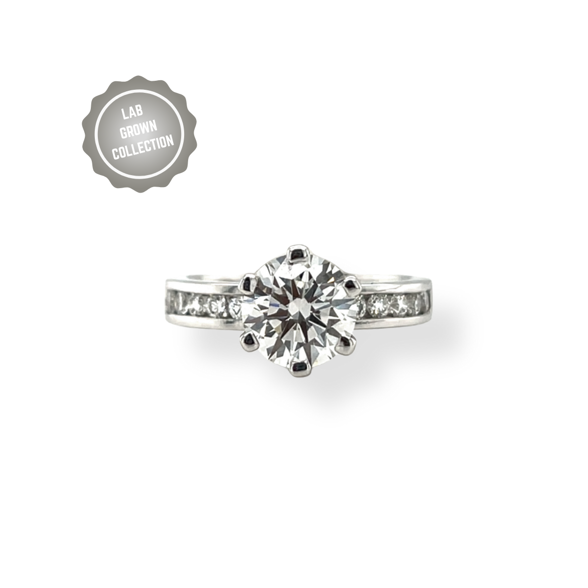 Lab Diamond 1.7ct Solitaire Ring