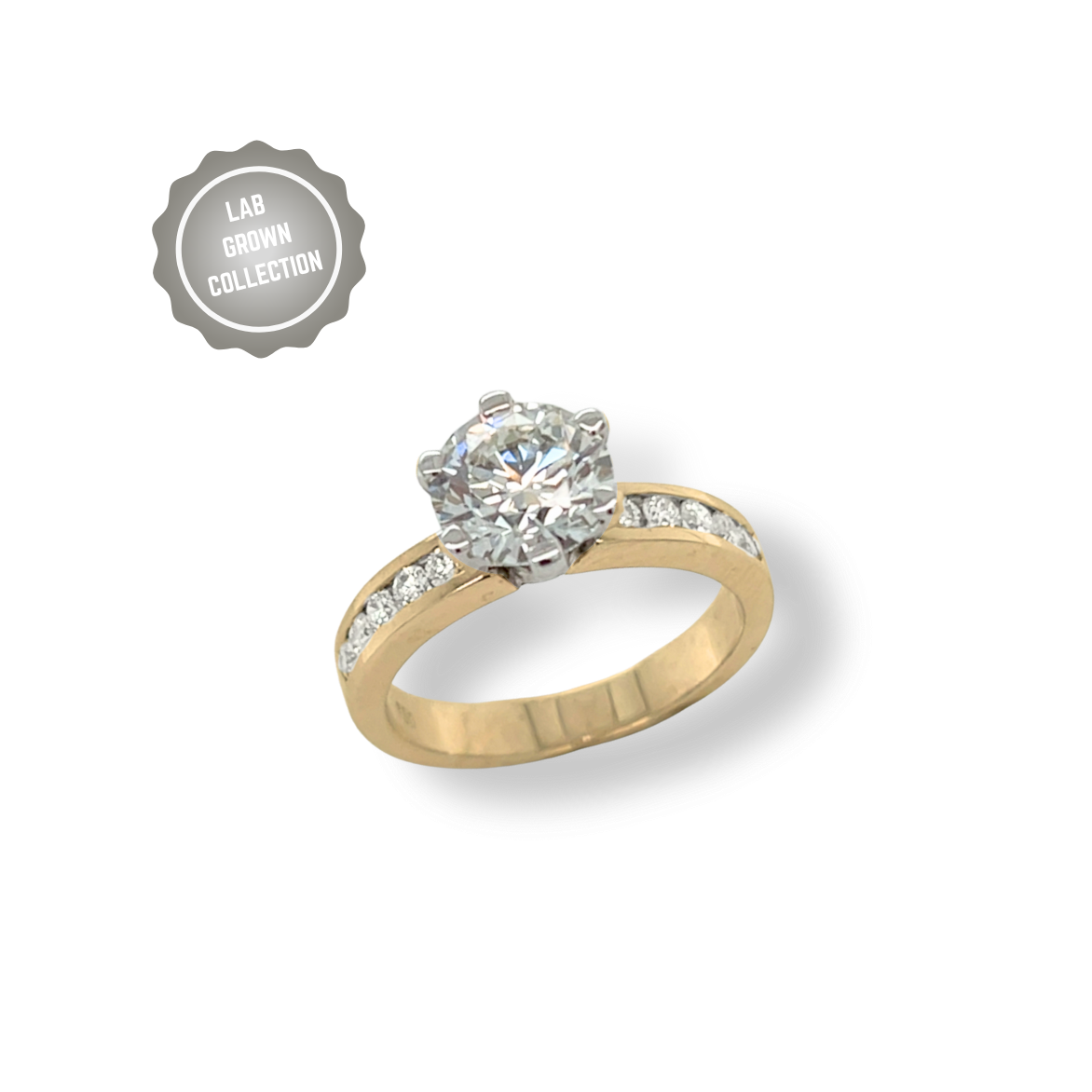 Lab Diamond Solitaire Ring