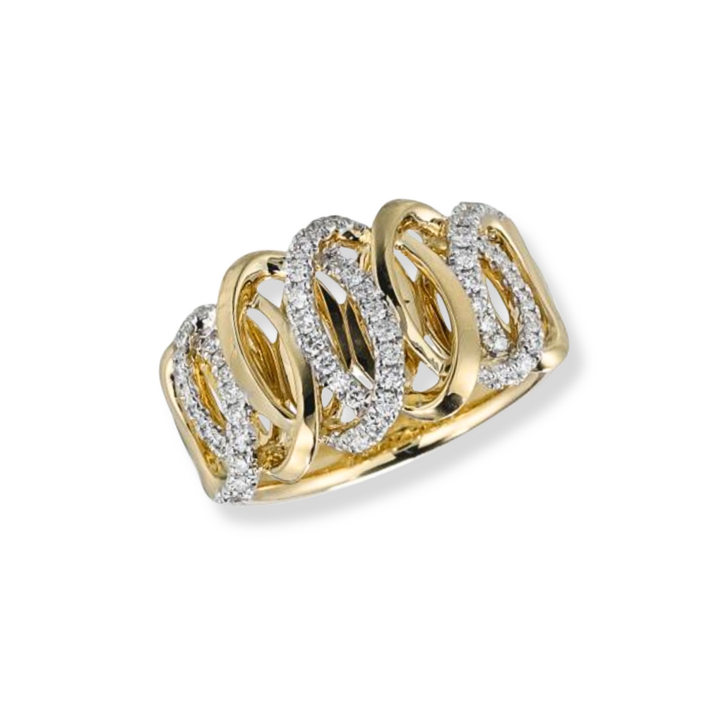 18ct Diamond Overlap Ring