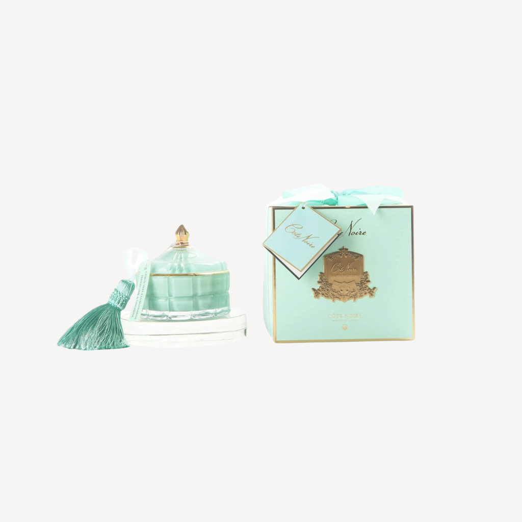 Côte Noire Art Deco Candle - Tiffany Blue & Gold - Persian Lime