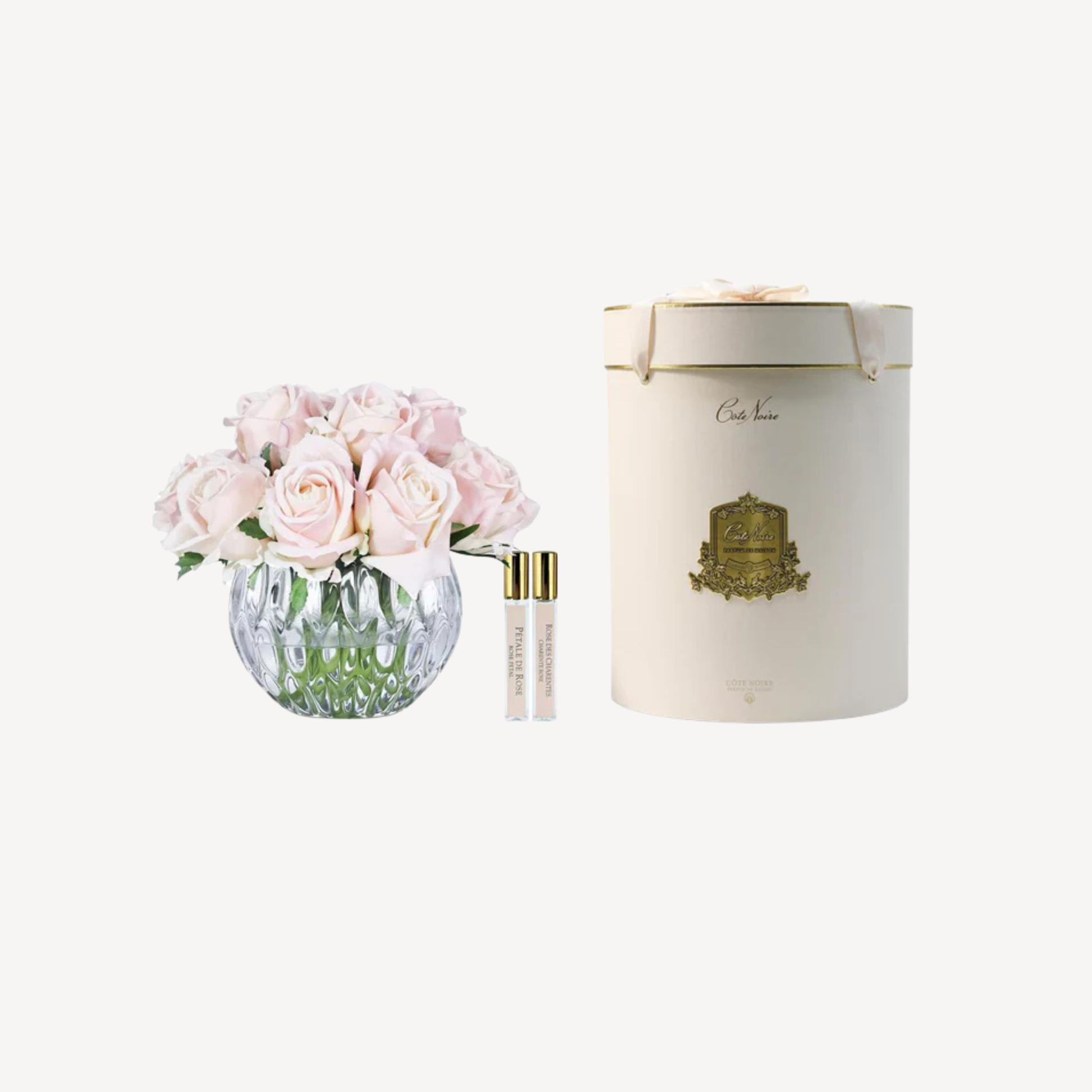 Côte Noire NEW - Luxury Round 13 Rose Bud Bouquet - Champagne Pink
