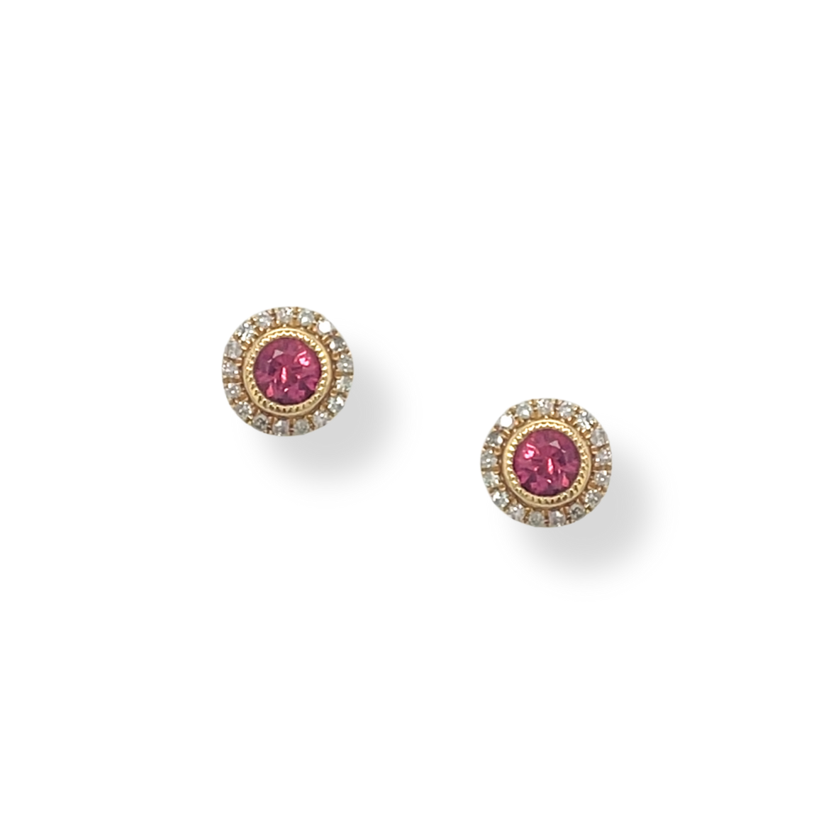 18ct Ruby and Diamond Stud Earrings