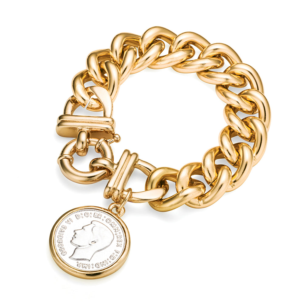 Allure Heavy Link Bracelet with Coin