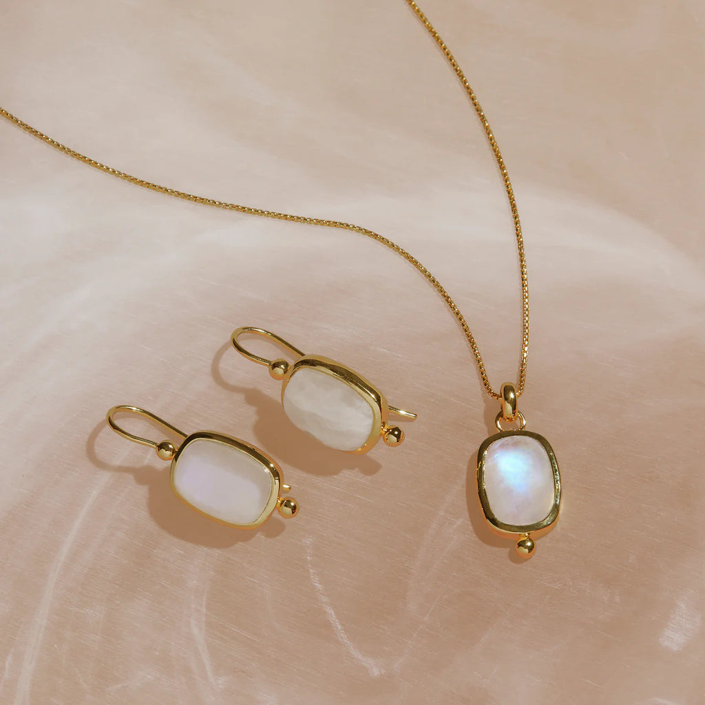 Najo Fleur Rainbow Moonstone Pendant Najo