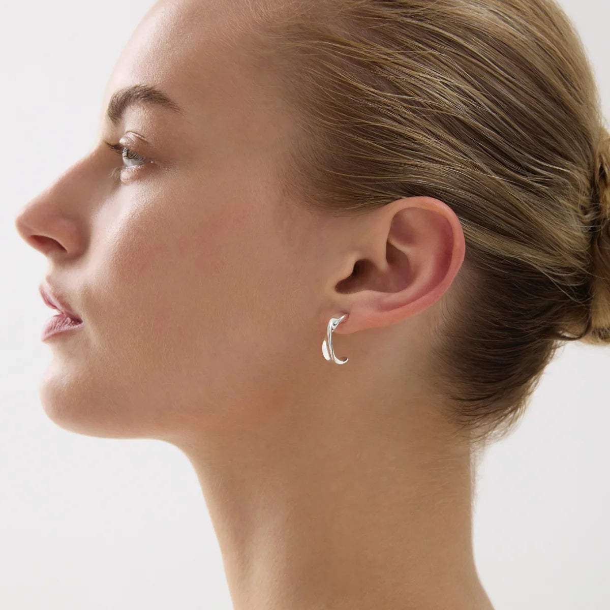 Najo Suncrest Stud Earrings - Silver