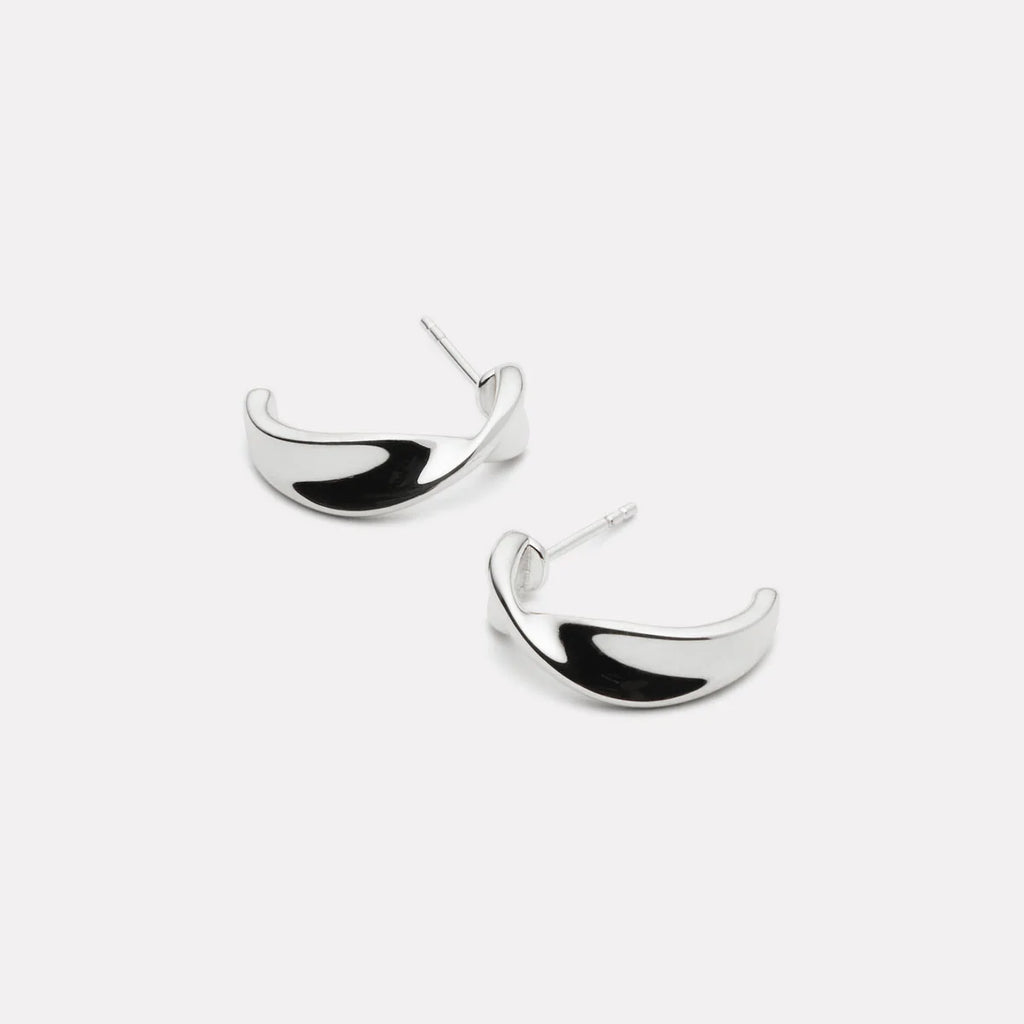 Najo Suncrest Stud Earrings - Silver