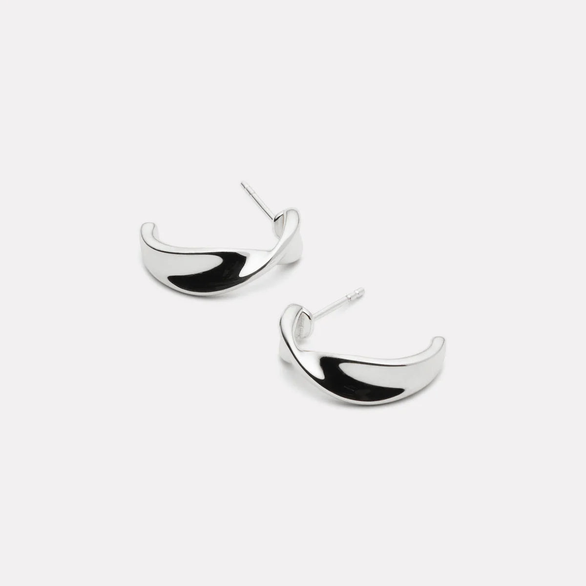 Najo Suncrest Stud Earrings - Silver