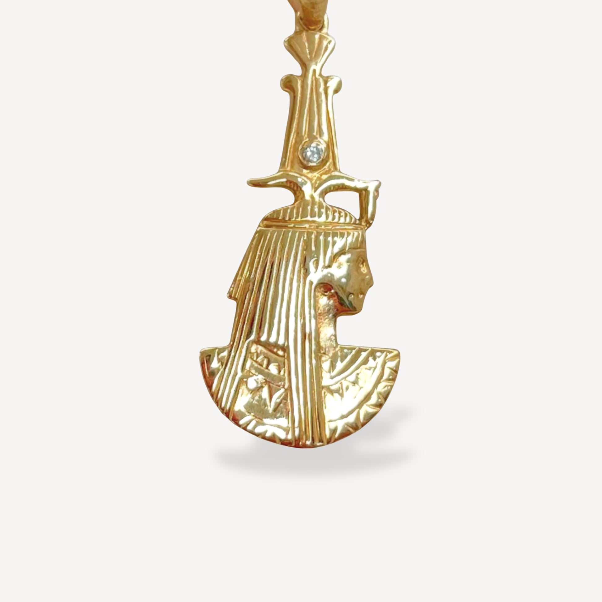 9ct Cleopatra Gold and Diamond Pendant