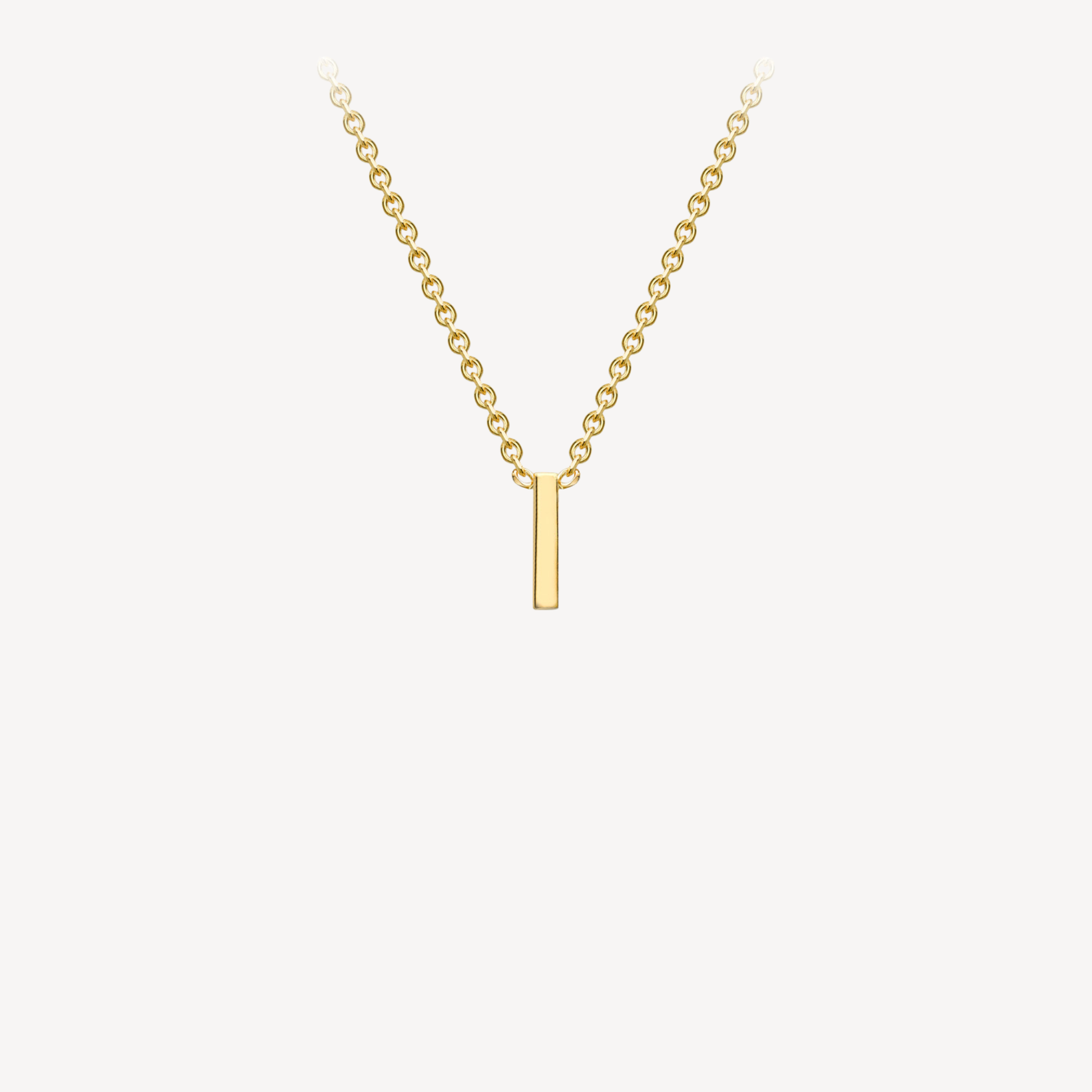 9ct Initial Minimal Necklace