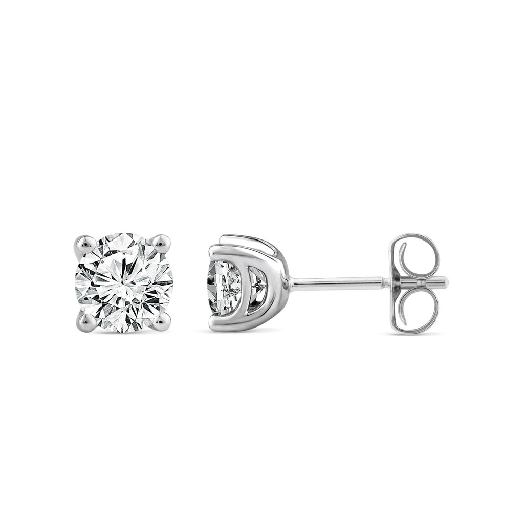 1ct Diamond Stud Earrings in White Gold