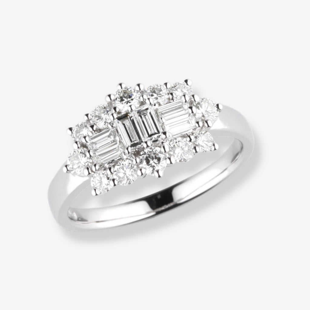 18ct Diamond Cluster Ring