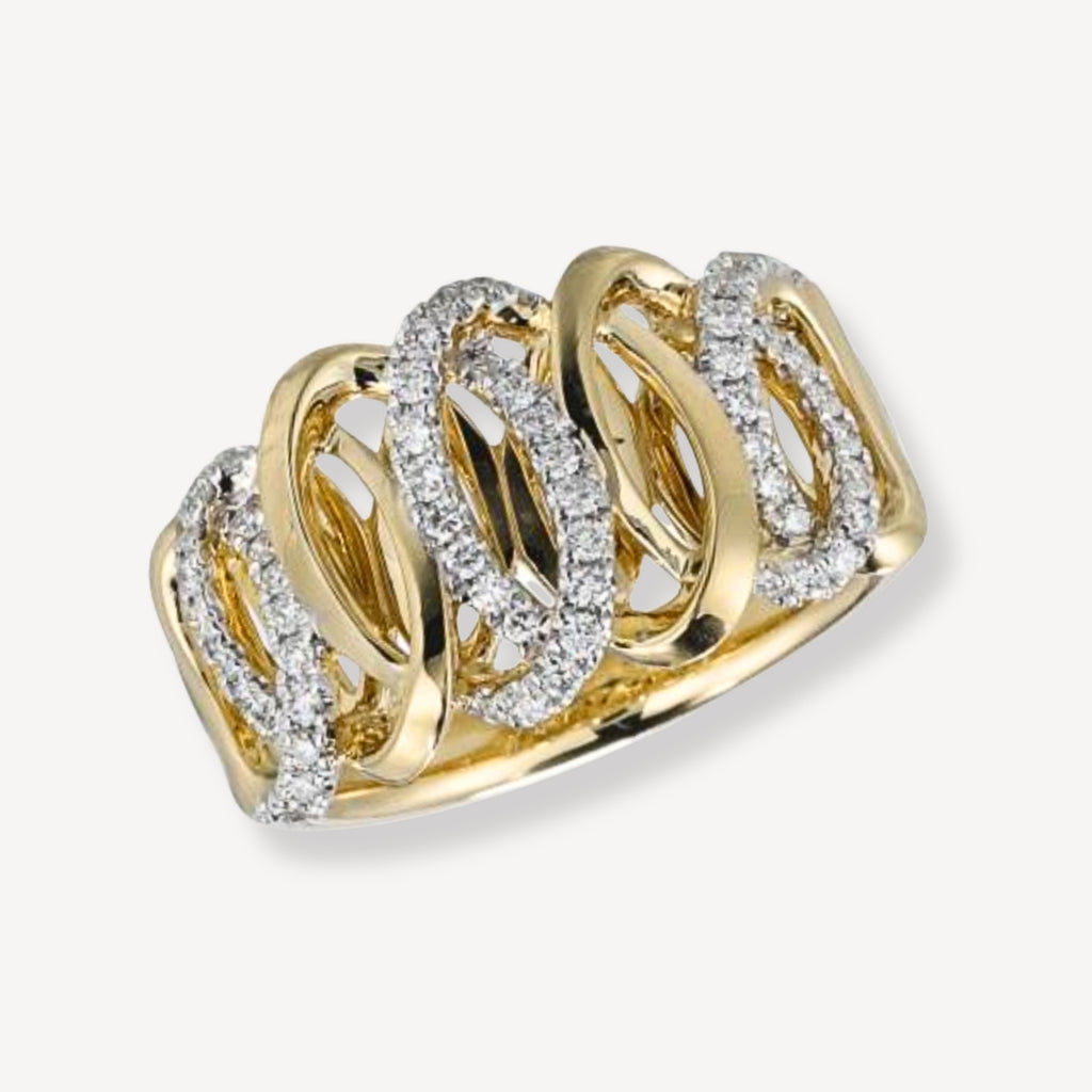18ct Diamond Overlap Ring