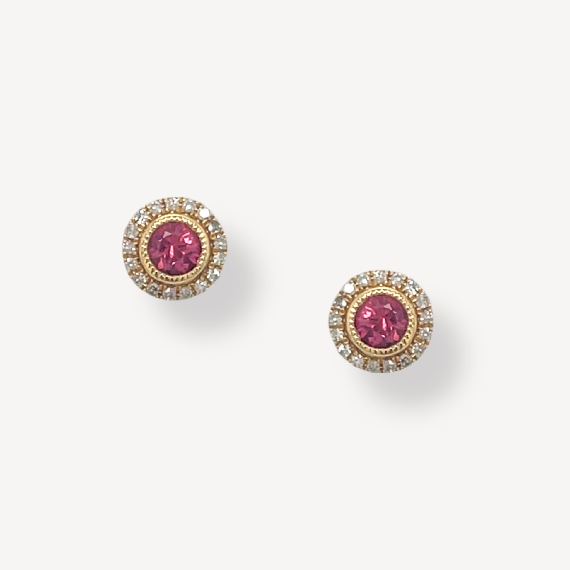 18ct Ruby and Diamond Stud Earrings