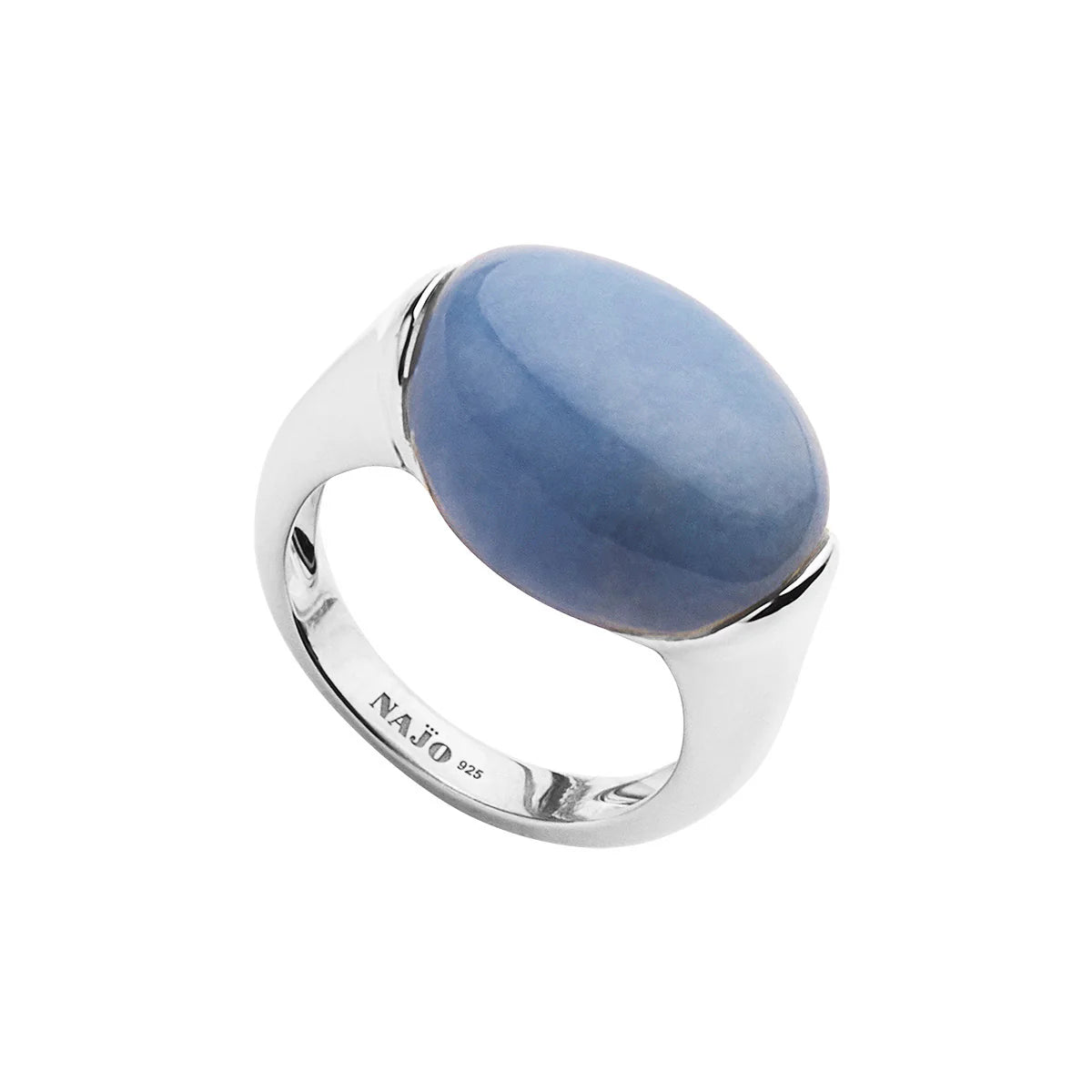 Blue Angelite Pebble Ring Najo