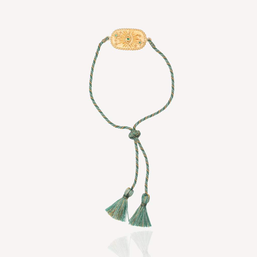 RubyTeva Adjustable Green Berber Bracelet