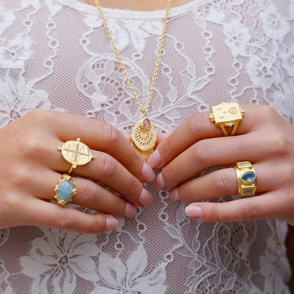 RubyTeva Aquamarine Atlas Ring