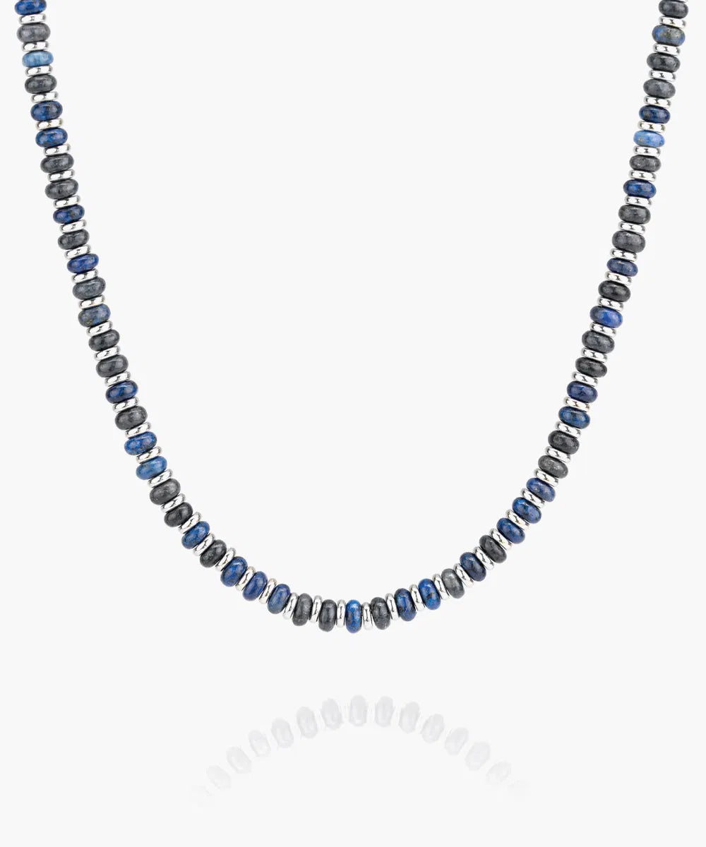 Pig & Hen Mens Brontide Necklace Lapis-Lazuli | Silver